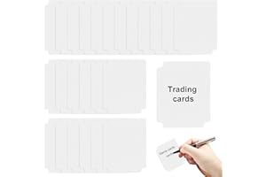 FDKJOK 50pcs Trading Card Dividers, 3.7x2.7inch Card Sorting Dividers Plastic Divider Cards Separators Playing Trading Card Organizer for Games Sports Storage Boxes Binders (White)