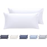 Todocama Set of 2 Pillowcases, Extra Soft Microfibre, Hypoallergenic, Set of 2 - 75 x 40 cm, White