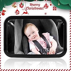 Yhomie Rétroviseur Surveillance pour Bébé Miroir Auto de Voiture pour Bébé, Rétroviseur Sécurité Pour Siège Arrière Rotation 360° & Fonction d'Inclinaison