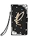 Price comparison product image SmartLegend Bling PU Cover Apple iPhone 6/6S (4.7 inches) Phone Case Wallet Lanyard Strap Carrying Glitter Rhinestone Stylish Smartphone Leather Flip Case Stand Function Cellphone Bumper with Back Magnet Closure and Card Slots Holster Bookstyle Mobile Phone Protective Cover - Black Angel