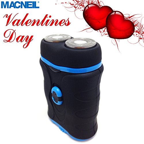 NEW! Macneil Micro Travel Shaver MCNBA737/P, Features: Twin Heads, Lift and Cut Technology, Battery Operated, Pocket Size, Non-slip Finish, Attractive Pacific Blue Colour - Ideal for Taking on Holiday or Birthday and Christmas Gifts! Keep a Close Shave! - Complete with Travel Pouch and Cleaning Brush Accessories! - Includes 2 Year Worldwide Guarantee!