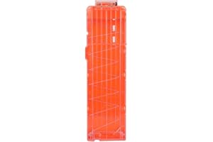 VGEBY Clip Chargeur de Fléchette Mousse Porte-Balle de Nerf 18 Balles Chargeur pour Pistolet Jouet Elite Séries(Orange Clear)