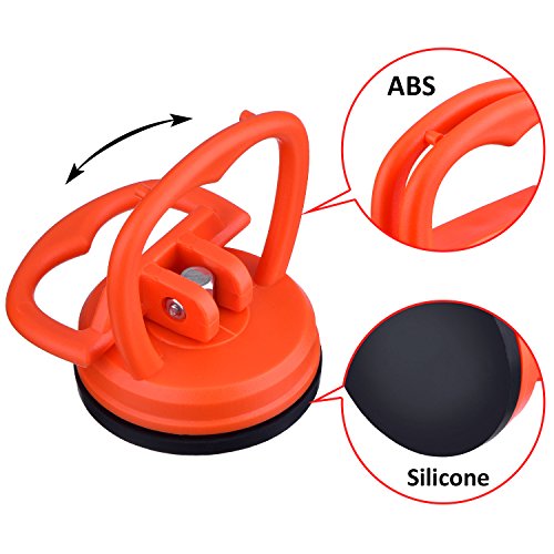 Outus 2 Packung 5,5 cm Dent Abzieher Auto Dent Saugnapf Auto Body Dent Abzieher Ausbau Werkzeug, Orange - 6