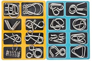 AIQII Catalpa Blume- Juego de 8 Hebillas de Inteligencia, Color Plata (GS62)