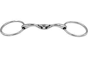 Equine Smile ES0122 Gebiss ErgoBit Wassertrense Doppelt Gebrochen anatomisch geformtes maulfreundliches aus Edelstahl Ringdurchmesser 65 mm / 14 mm (13.5 cm)