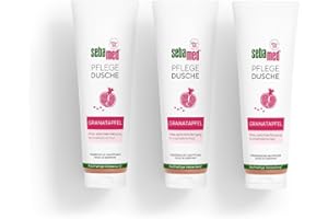 ‎SEBAMED Sebamed Pflege-Dusche mit Granatapfel Vorteilspack 3 x 250 ml, optimal für den Hautschutzmantel der Haut (Verpackung kann variieren)