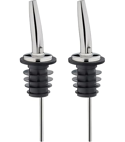 4 Beccucci Versaolio Westmark Per Bottiglie - Acciaio Inox, Con Tappi In Sughero, Sistema Antigoccia, Made In Germany - Foto 5