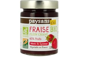 PAYSANS D'ICI Confiture extra Fraises des Monts du Lyonnais bio & équitable