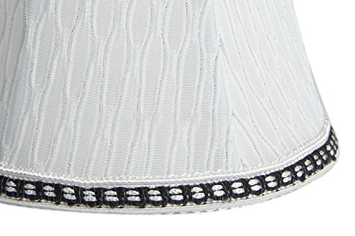 Splink 2 Pcs Lampenschirm E12/E14 Organza Stoff Stehlampe Tischlampenschirm mit Gold Trim Vintage Barockstil Stil 80*120*110mm - 5