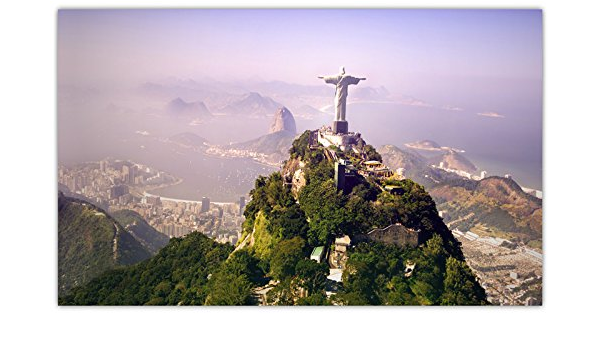 Christ The Redeemer Statue Jesus Christ Rio De Janeiro Brazil Corcovado Reise Webseiten Postkarte Post Card Amazon De Burobedarf Schreibwaren
