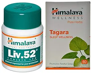 Himalaya Liv.52 Tablets - 100 Counts & Himalaya Wellness Pure Herbs Tagara Sleep Wellness - 60 Tablets
