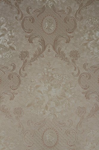 Vinyltapete Tapete Barock Retro glanz # creme/rosa # Kingwelson # 690802 - 2