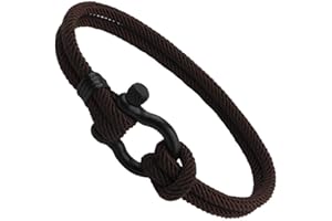 XCSM Mens Nautical Rope Braided Bracelet with Clasp for Mens Womens Unisex Friendship Bangle Wristband Handmade String Woven Cuff Bracelet