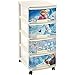Produktbild AMP Curver Schubladenturm Style 4 Schubladen Regal mit Rollen (Frozen 4 x 10 L)