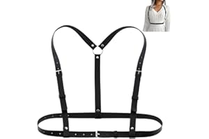 PNPGDYK Punk Harness in Pelle da Donna Goth Petto Catena Catene del Corpo Collare Harness Belt Accessori per il Corpo Gioielleria per Donna Ragazze Rave outfit Cosplay Party