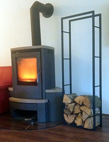 XXL Kaminholzregal Metall 150cm Kaminholzständer Holz-Korb Regal Kaminholzhalter - 6