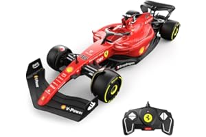 RASTAR Ferrari F1-75 Model RC Car, 1/18 Scale 2022 Ferrari Formula 1 Remote Control Car, Raced by Charles Leclerc + Carlos Sainz