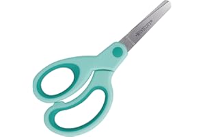 Westcott Ciseaux pour enfants Softgrip turquoise pour gauchers | Ergonomique pour enfants d'âge préscolaire | 13 cm (5") | Sécurité grâce à la pointe arrondie | E-21586 00