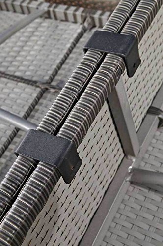 CLP Poly-Rattan Gartenmöbel Verbinder Set (Klammern) für CLP Gartengarnitur Marsala (4 Stück) - 4