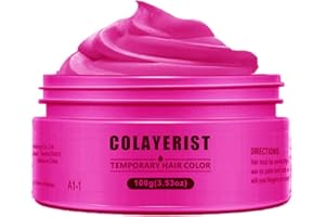 COLAYERIST Rose Cire Colorante Cheveux Hommes et Femmes,Maquillage de Coloration Temporaire Cheveux Fêtes ou Cosplay Rose