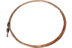 AERZETIX: Tubo per freno in rame Ø4.76mm con raccordi M10x1/M10x1 (140cm)