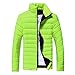 Produktbild Daunenjacke FORH Herren stehkragen Sweatjacke Warm Zipper Dicke Baumwolle Winterjacke Klassisch simple Parkajacke Steppjacke Winddicht Umhangjacke Trenchjacke (XXL, Hell grün)