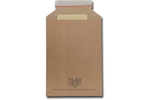 verpacking 100 torebek wysyłkowych z tektury falistej, 200 x 280 mm, do formatu A5+, torba wysyłkowa, tektura samoprzylepna