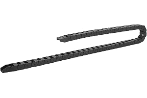 10 X 15 Mm Bärardragkedja Svart Plastkabeltråd Slitstark Bärkabeldragkedja med ändkontakter för CNC-maskiner 1M Längd