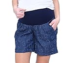 Mija – Kurze Jeans Umstandsshorts / Umstandshose mit Bauchband für Sommer 1045 - 3