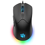 PINKCAT Gaming Mouse Wired, 9600 DPI RGB Gaming Mice, 6 Color Backlight, 6 Programmable Buttons, 7 Adjustable DPI, 1000 CPI E