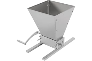 MINRS 4L Manuelle Getreidemühle Malzmühle Schrotmühle Barley Manuelle Verstellbare Getreidemühle Edelstahl Grainmühle Grain Crusher Malt Mill für Brauen Gerste, Weizen