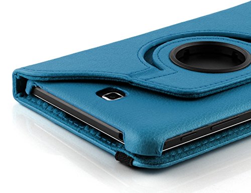 JAMMYLIZARD | Hülle für [ Samsung Galaxy Tab 4 7.0 ] 360 Grad rotierende Ledertasche, DUNKELBLAU - 4