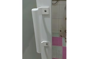 KAFENDA Maniglia in lega di alluminio Porta scorrevole per balcone Maniglia per porta scorrevole Maniglia per porta da giardino Maniglia montata lateralmente con viti di montaggio (White)