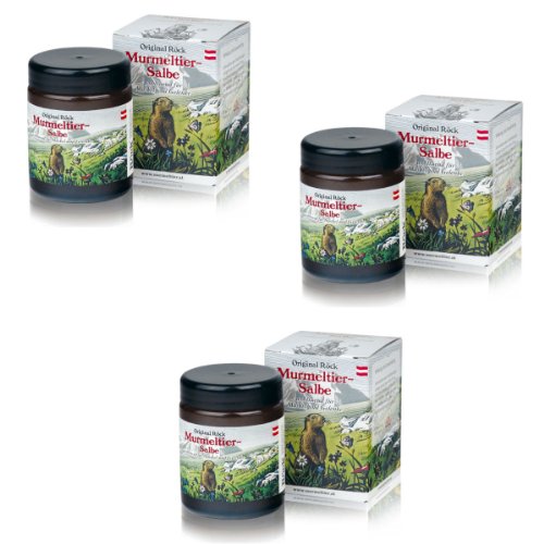 Original Röck Murmeltier-Salbe, 3x 100ml Glas
