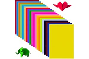 KERATOBLEEM Papier Origami Coloré 100 Feuilles, 20 Couleurs Vives, A4 papier Coloré Papier Double Face Origami Pastel, pour Adultes, Bricolage Arts and Crafts Projets colorés