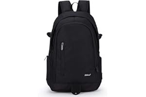 VOHONEY Unisex Backpack College Bookbag School Backpack Schoolbag Rucksack Casual Daypack for Sports Outdoor Travel Hiking Camping(School Backpack for Black)