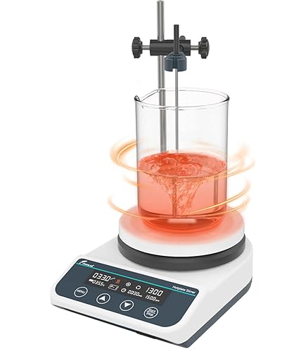 Laborgerät Magnetrührer Magnetrührer Mit Heizplatte – Labor-Heizrührer 300 W, 0–2200 U/min, Max. 100°C, Für Flüssigkeiten Im Labor