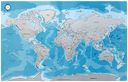 Scratch-off World Map Scratch-off World Map (ocean)