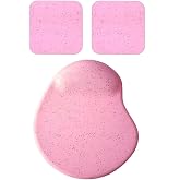 Usin Oval Kum Desen Bilek Destekli Mouse Pad + 2 Adet Kupa Fincan Bardak Altlığı Altlık Set (pembe)