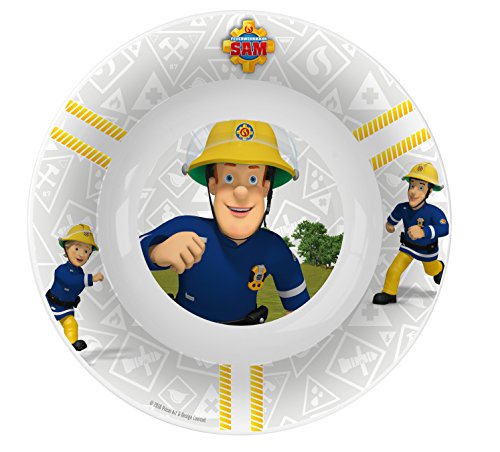 Feuerwehmann Sam Porzellan 3-teiliges Frühstück-Set im Geschenk-Karton Becher, Müsli-Schale & Teller - 4