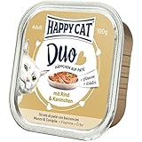 Happy Cat Duo Paté Häppchen Rind&Kaninchen | 12x100g