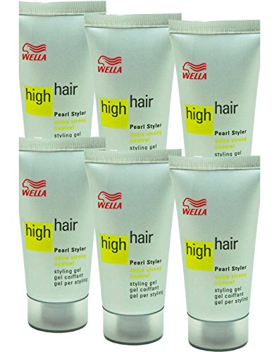 6x Wella High Hair Pearl Styler Styling Gel - 30ml - Extra Starker Halt