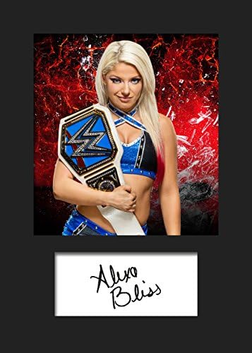 ALEXA BLISS WWE #2 Signed Mounted Photo A5 Print