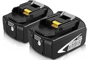 BOETPCR 2X BL1860B Sostituzione per batteria 18V BL1850B BL1860 BL1850 BL1840B BL1840 BL1830B BL1830 BL1815 BL1835 BL1845 LXT-400 con indicatore LED (Bianco)