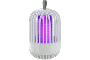 Wisada Lampada antizanzare a 360° con luce UV, zanzariera elettrica bianca cattura insetti, dispositivo di controllo dei parassiti ad alta efficienza per casa, ufficio, terrazza, cucina