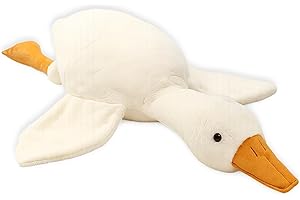 DvBCNMe Ente Kuscheltier, Gans Kuscheltier, Weiches Plüschtier Für Kinder, 50 cm Große Gans Spielzeug, Plüschtier Gans, Schlafbegleiter