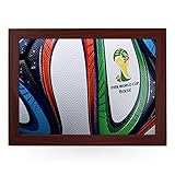 Individualmente hecho a orden Copa Mundial de la FIFA Brasil balón. Alta calidad puf de Botánica. l0188 (marrón)