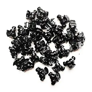 APSAMBR-Smallute Black Small Hair Plastic Clips Claw Clamps Hair Pin Clutcher for Girls and Women (Black Pack of 12)