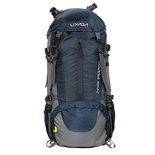 Mochila de senderismo 50l con cubierta impermeable mochila de marcha trekking camping deporte al aire libre