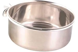 Trixie Ciotola in acciaio inox per uccelli con fissaggio a vite, 300 ml